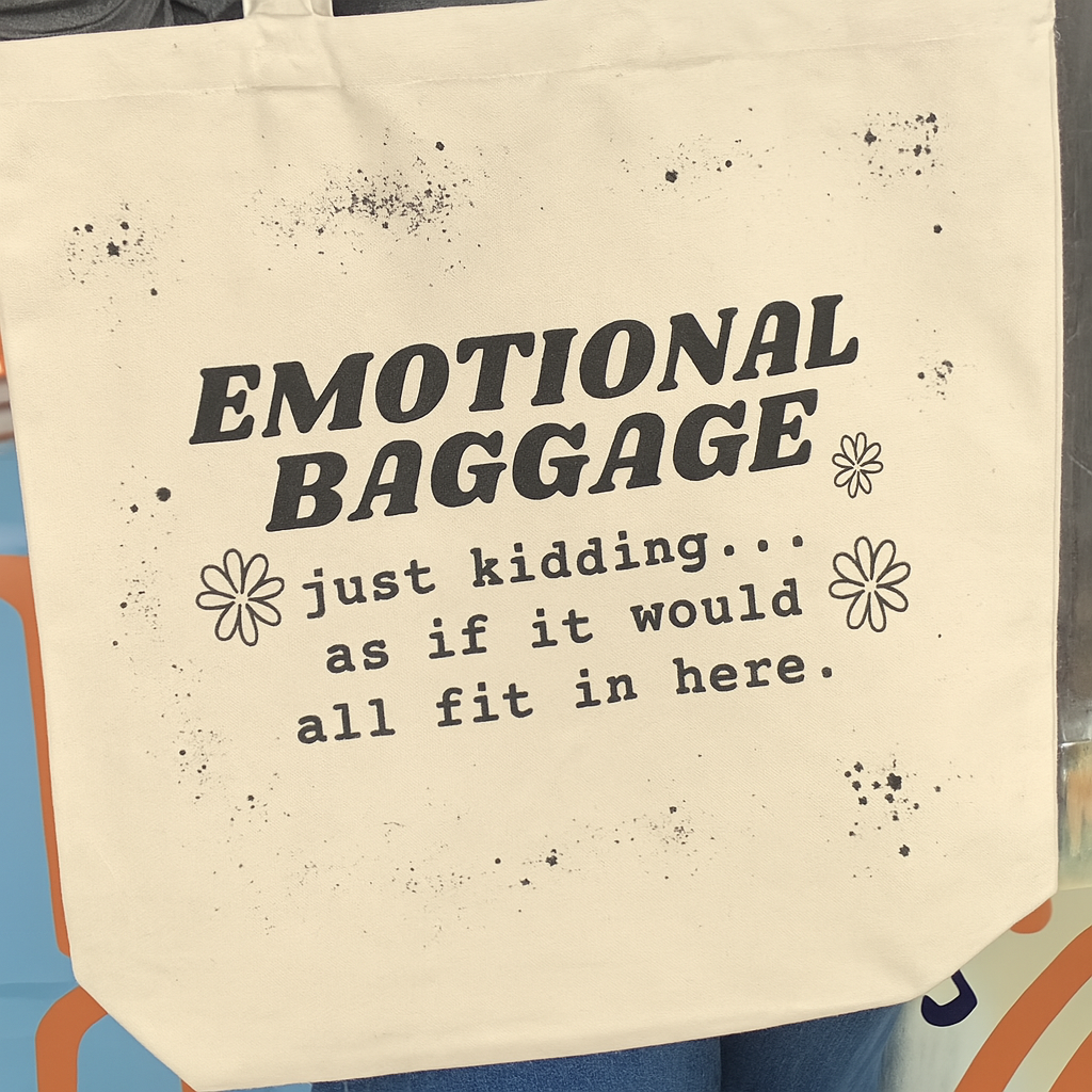 Emotional Baggage" Tote – Just Kidding😅