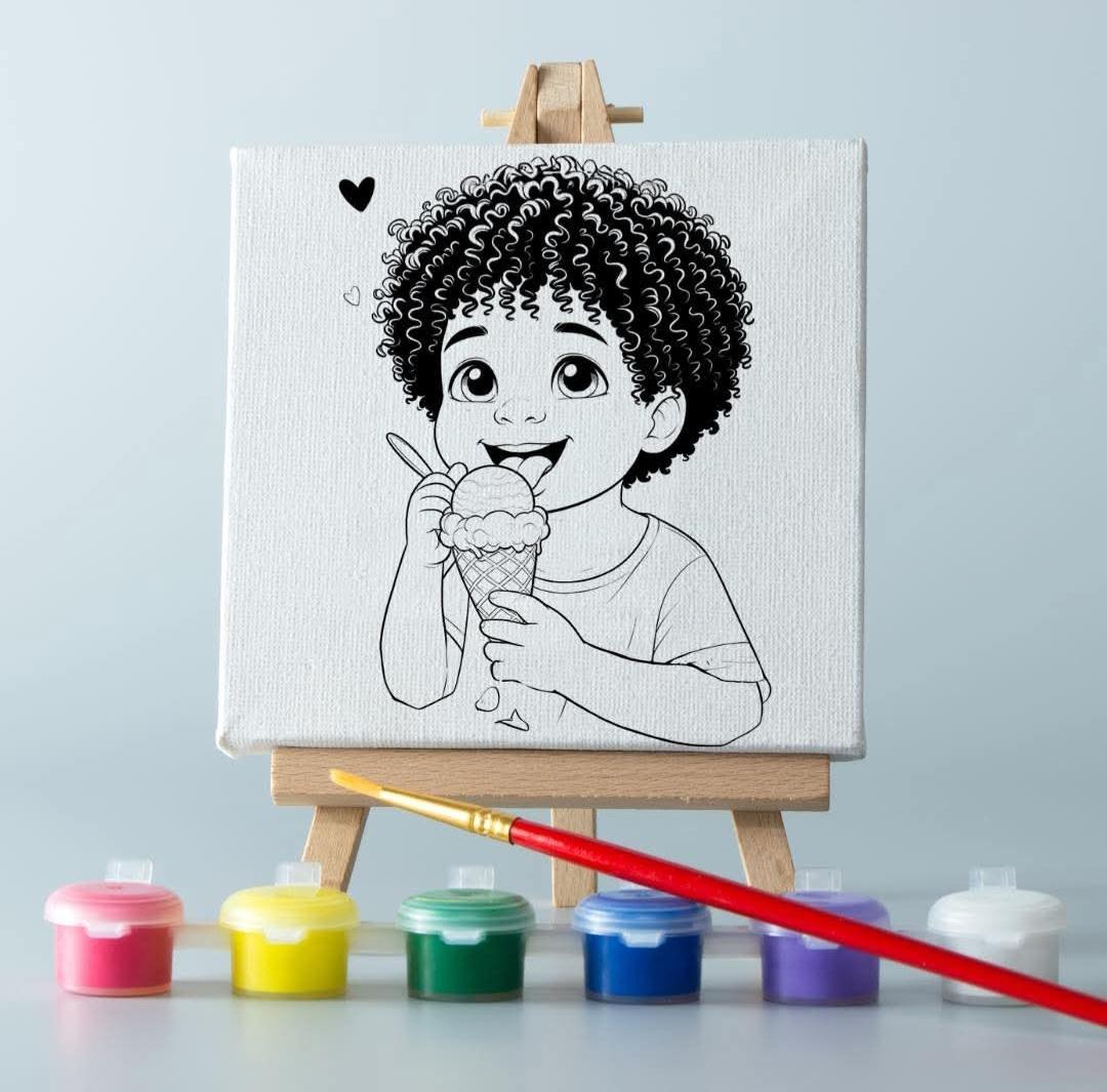 Young boy w/ice cream