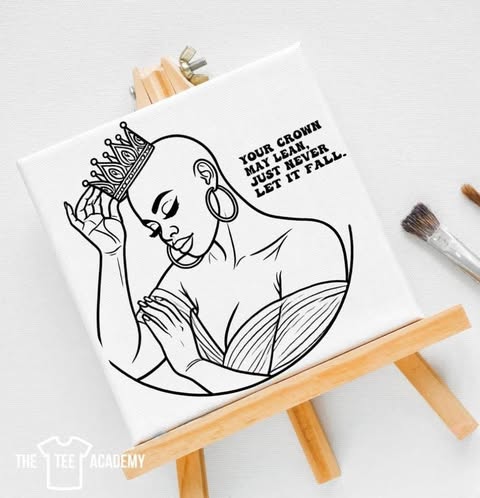 Your crown may lean canvas
