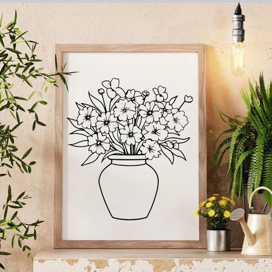 Vase w/ flowers Canvas