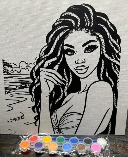 Girl enjoying ocean