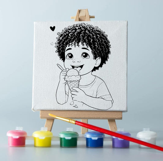 Young boy w/ice cream