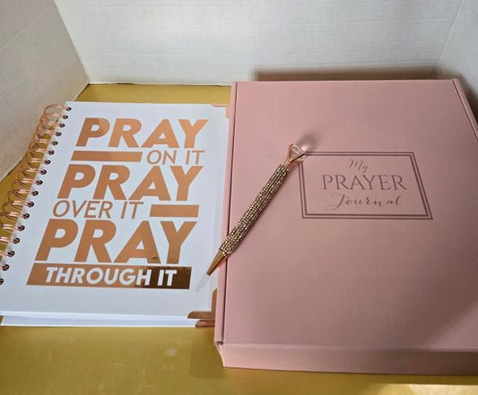 Pray on it, Pray over it. Pray through it Prayer Journal